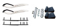 White XT Snowmobile Skis with 6" Round Bars Complete Kit T5396