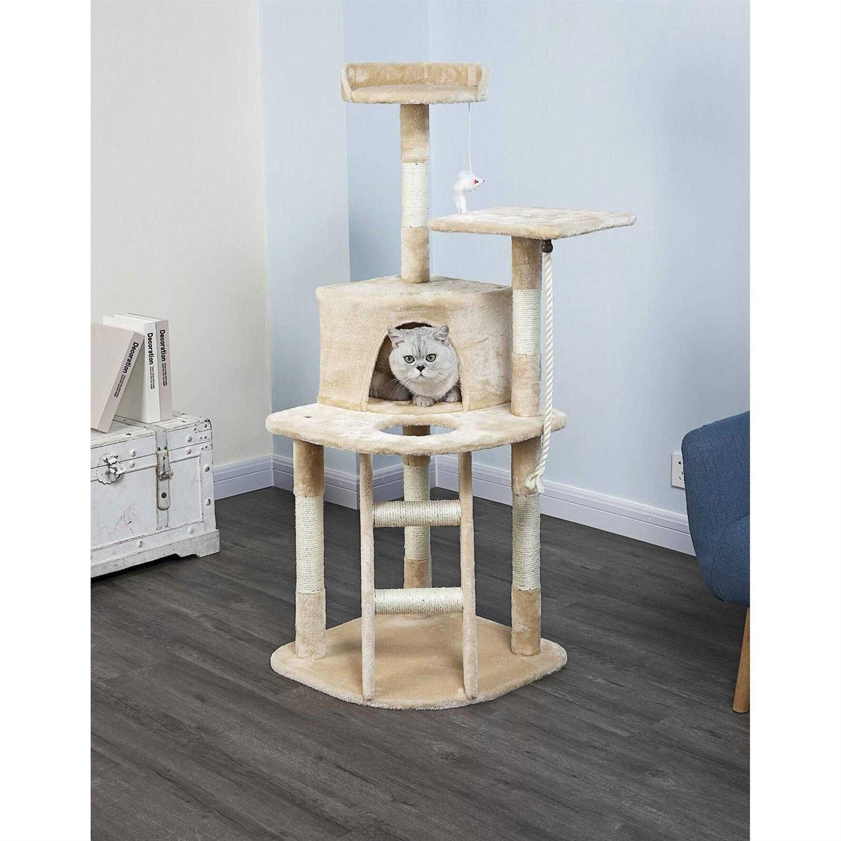 49 in. Cat Tree Condo with Sisal Covered Posts D8300