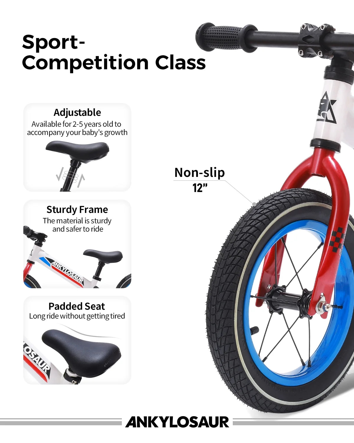 Balance Bike with Adjustable Seat Height F822