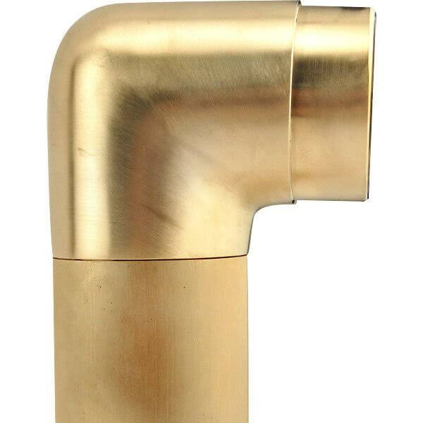 Satin Brushed Brass 90 Degree Flush Elbow Fitting C75293