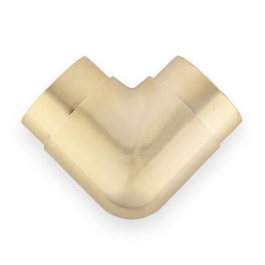 Satin Brushed Brass 90 Degree Flush Elbow Fitting C75293
