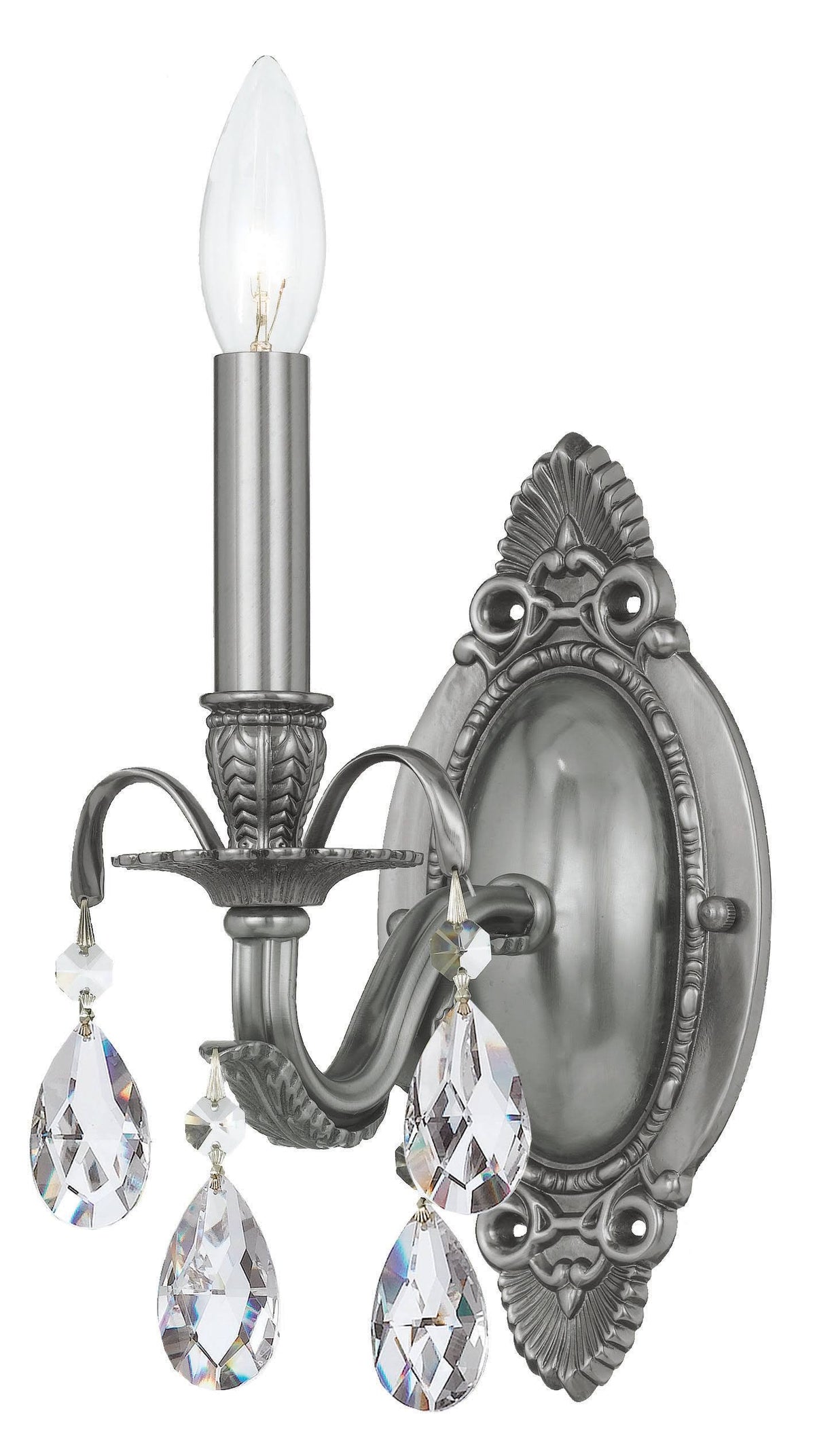 Spectra Crystal Pewter Sconce C29032