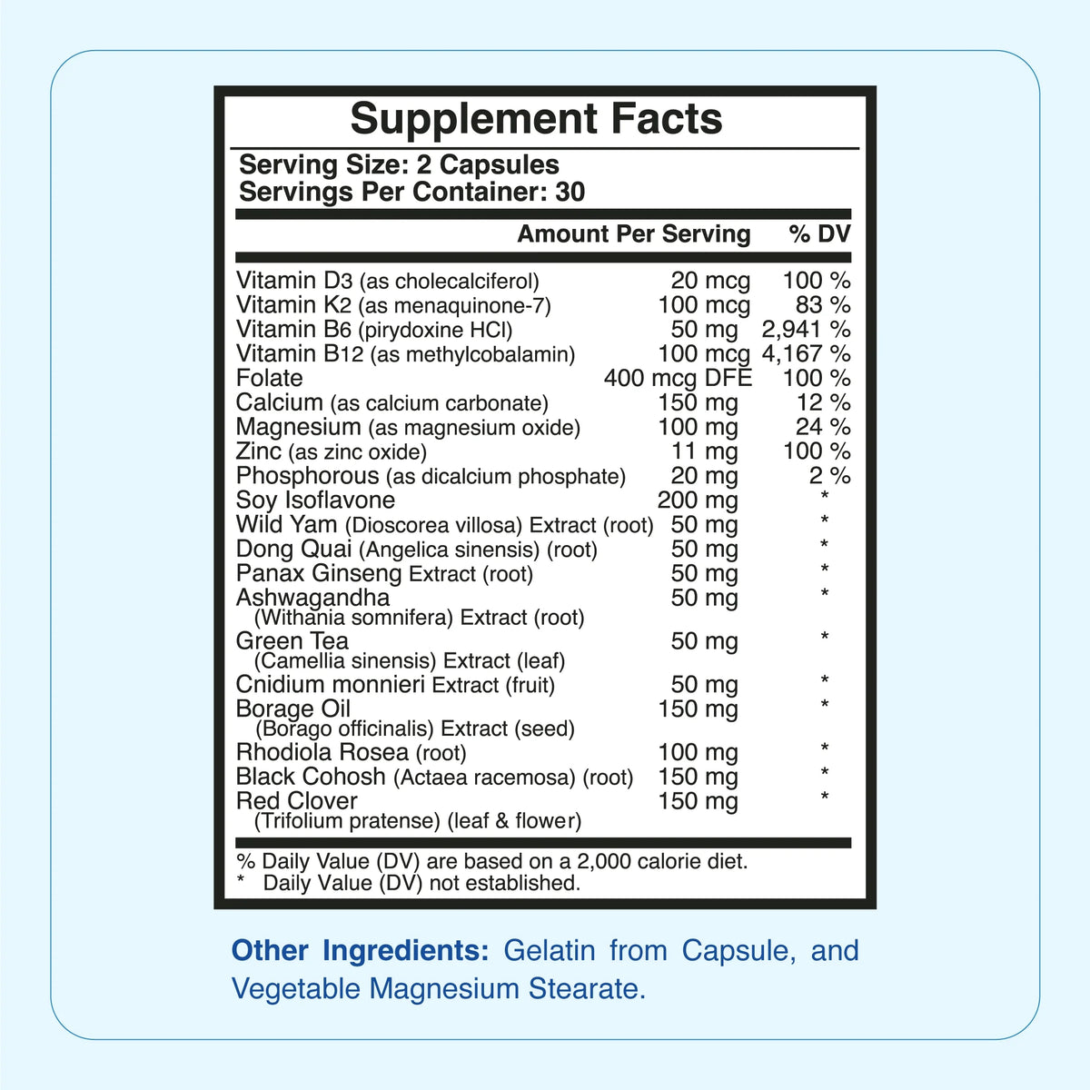 60ct Menopause Am Caps O556